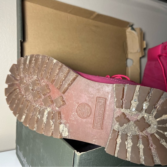 Timberland Women's Hot Pink Lace-Up Boots - Picture 5 of 6